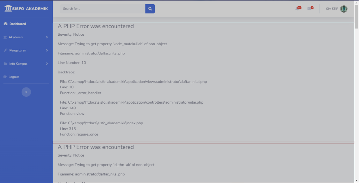 trying to get property 'insert_id' of non-object